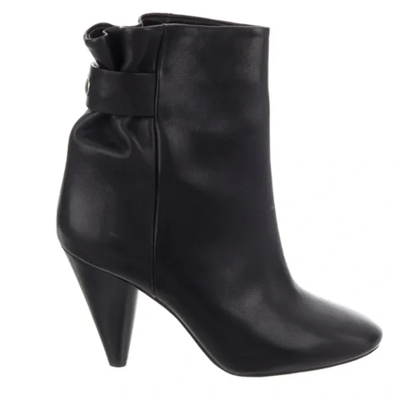 Isabel Marant Lystal Black Leather Ankle boots, size 9 - Picture 2 of 10